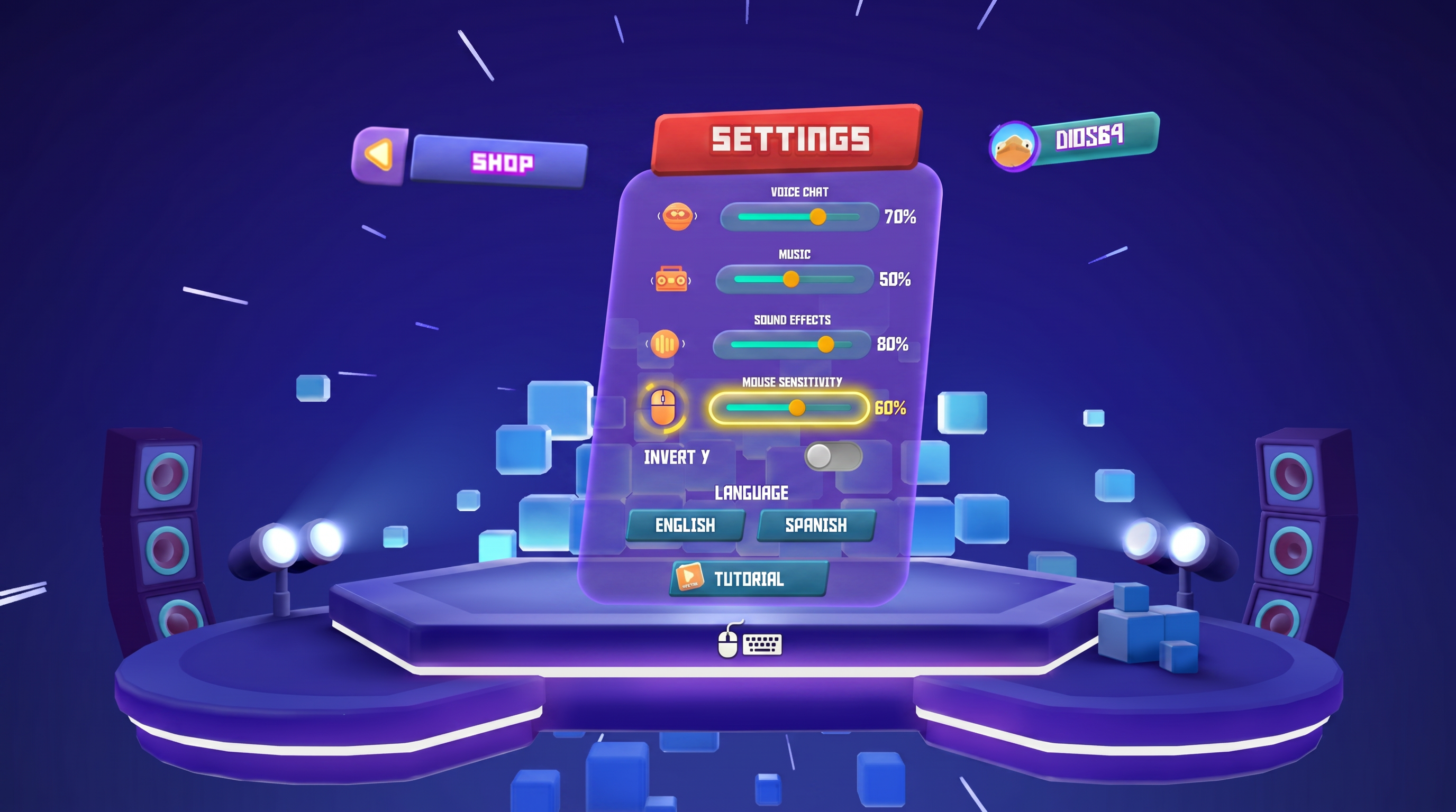 Nuevo menú de settings
